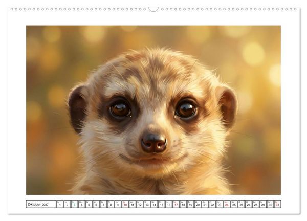 Produktbild: Erdm&auml;nnchen - Ein Tag vor dem Bau (Wandkalender 2027 DIN A2 quer), CALVENDO Monatskalender