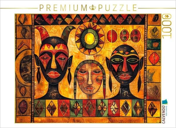 Produktbild: CALVENDO Puzzle Afrikanische Frauen unter der Sonne | 1000 Teile Lege-Gr&ouml;&szlig;e 64x48cm Foto-Puzzle f&uuml;r gl&uuml;ckliche Stunden
