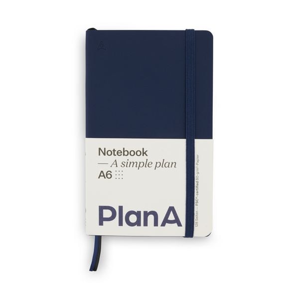 Produktbild: Notizbuch A6 Softcover Navy Blue Punktiert, 128 Seiten