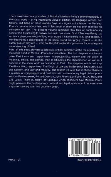 Produktbild: An Existential Phenomenology of Law: Maurice Merleau-Ponty