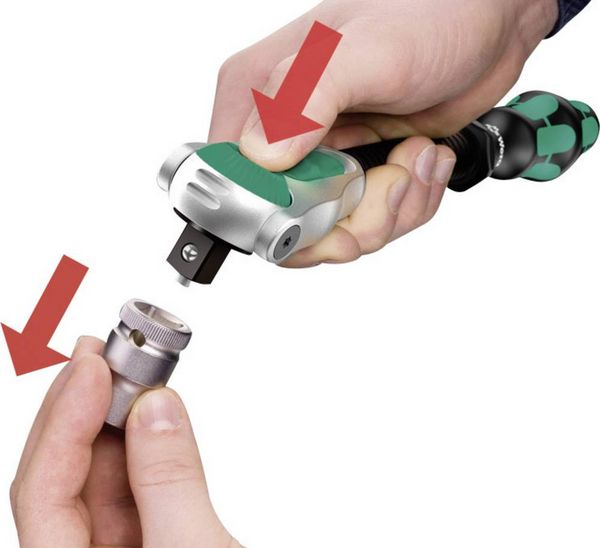 Produktbild: Wera 8000A 05003500001 Zyklop-Knarre 1/4\" (6.3 mm) 152mm
