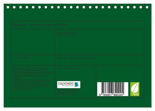 Produktbild: Malinois - Wahnsinn auf vier Pfoten (Tischkalender 2026 DIN A5 quer), CALVENDO Monatskalender