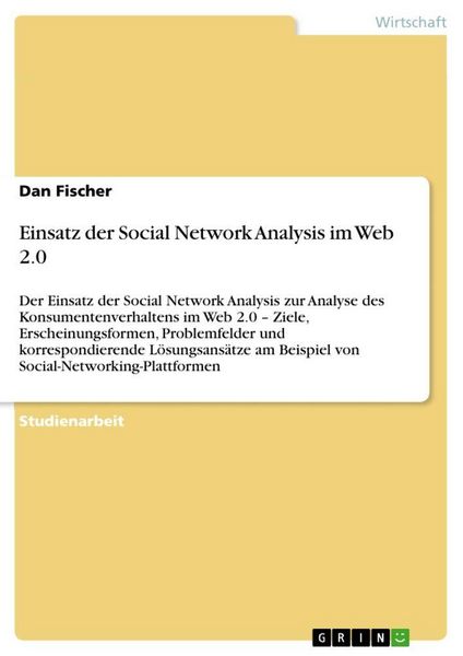 Produktbild: Einsatz der Social Network Analysis im Web 2.0