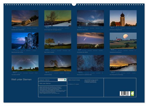 Produktbild: Welt unter Sternen (Wandkalender 2026 DIN A2 quer), CALVENDO Monatskalender