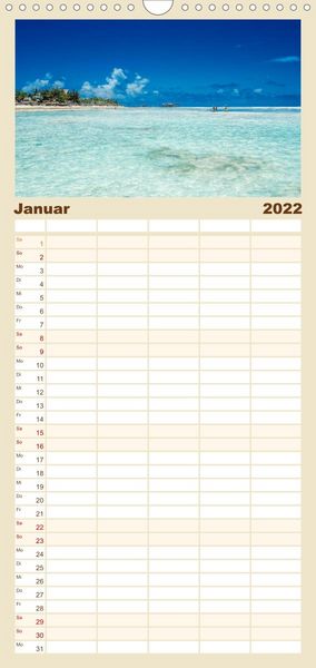 Produktbild: Familienplaner Karibu Sansibar (Wandkalender 2022 , 21 cm x 45 cm, hoch)