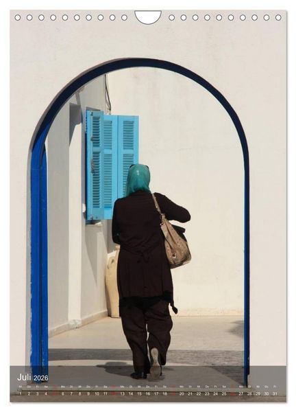 Produktbild: Sidi bou Sa&iuml;d - Die blaue Stadt Tunesiens (Wandkalender 2026 DIN A4 hoch), CALVENDO Monatskalender