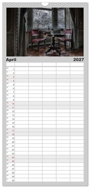 Produktbild: Familienplaner 2027 - Geheimnisvolle Orte - Lost Places mit 5 Spalten (Wandkalender, 21 x 45 cm) CALVENDO