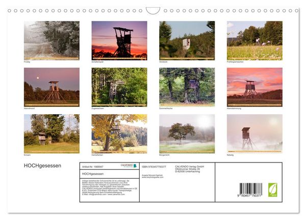 Produktbild: HOCHgesessen (Wandkalender 2026 DIN A3 quer), CALVENDO Monatskalender