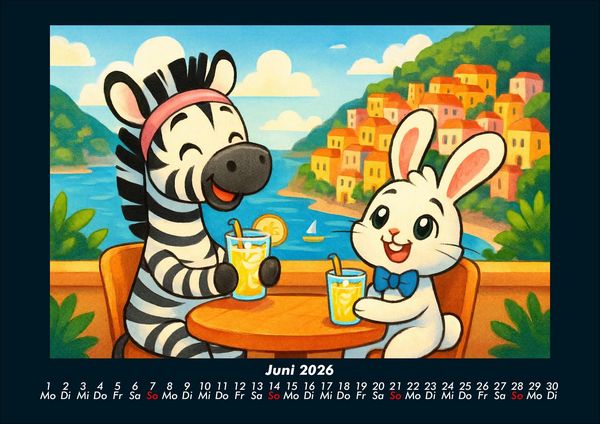 Produktbild: Zara & Bouncy in Italien 2026 Fotokalender DIN A4