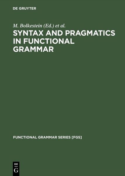 Produktbild: Syntax and Pragmatics in Functional Grammar