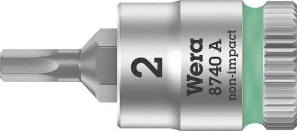 'Wera 8740A 05003330001 Innen-Sechskant Steckschlüssel-Bit-Einsatz 2mm 1/4' (6.3 mm)'