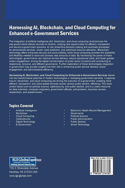 Produktbild: Harnessing AI, Blockchain, and Cloud Computing for Enhanced e-Government Services