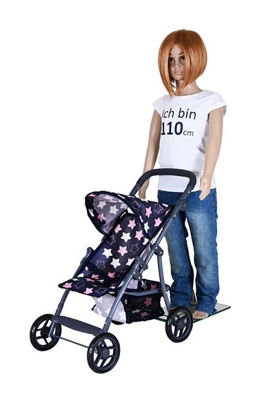 Produktbild: Knorrtoys 16843 - Puppenbuggy Liba Star Blue Pink, klappbar, Schieberh&ouml;he: 33-59cm