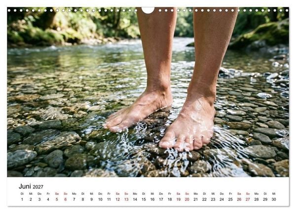 Produktbild: Unten Ohne - Barfu&szlig; durchs Jahr (Wandkalender 2027 DIN A3 quer), CALVENDO Monatskalender