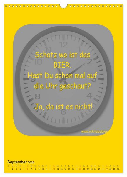 Produktbild: Ich liebe Bier (Wandkalender 2026 DIN A3 hoch), CALVENDO Monatskalender