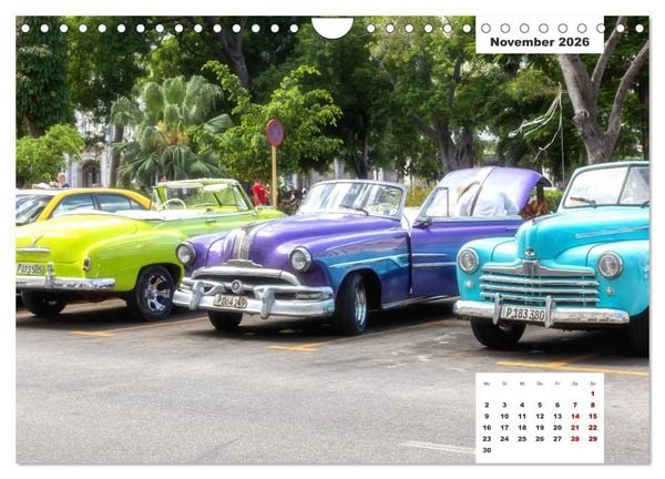Produktbild: Kubas Oldtimer (Wandkalender 2026 DIN A4 quer), CALVENDO Monatskalender