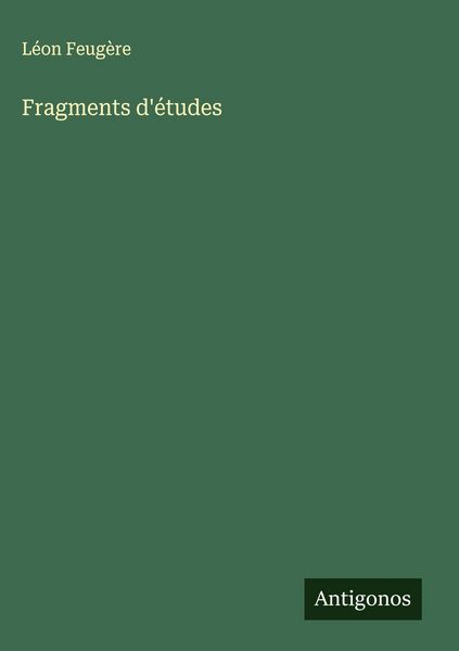 Produktbild: Fragments d'&eacute;tudes