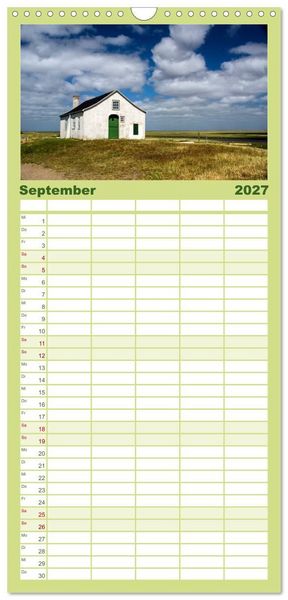 Produktbild: Familienplaner 2027 - Fan&oslash; - Himmel, Hav og mere mit 5 Spalten (Wandkalender, 21 x 45 cm) CALVENDO