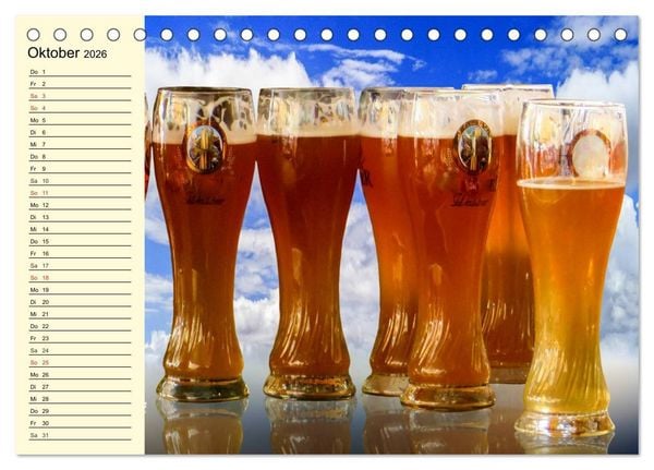 Produktbild: Bier. Die Kunst des Bierbrauens. Impressionen (Tischkalender 2026 DIN A5 quer), CALVENDO Monatskalender