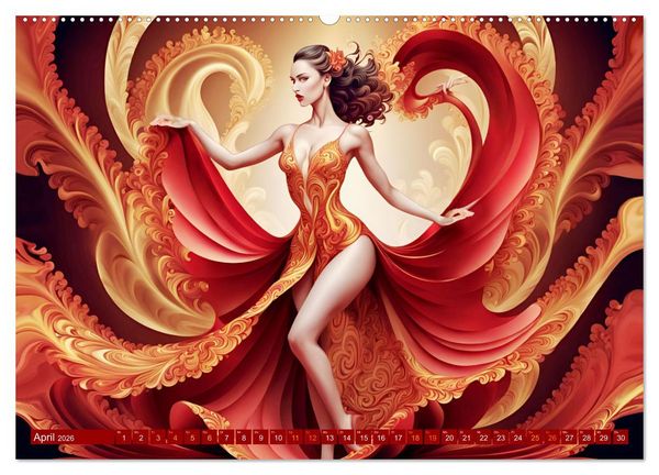 Produktbild: Wundervolle Tanzschwingungen (Wandkalender 2026 DIN A2 quer), CALVENDO Monatskalender