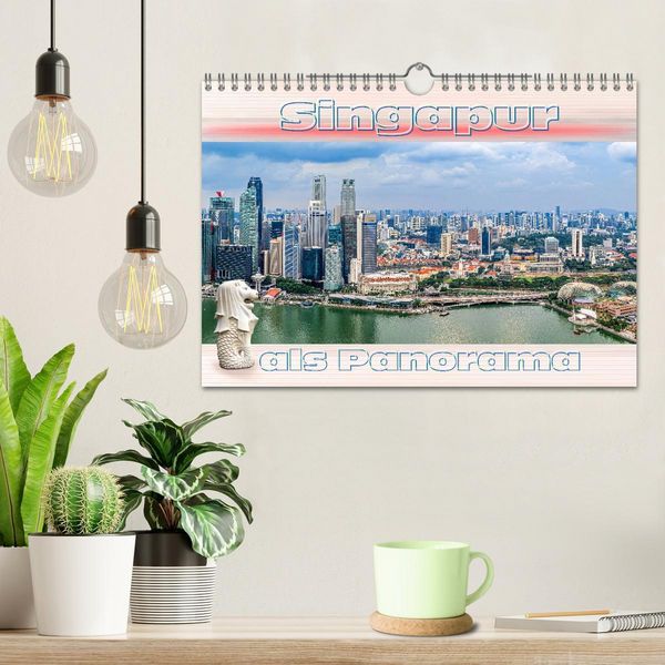 Produktbild: Singapur als Panorama (Wandkalender 2026 DIN A4 quer), CALVENDO Monatskalender