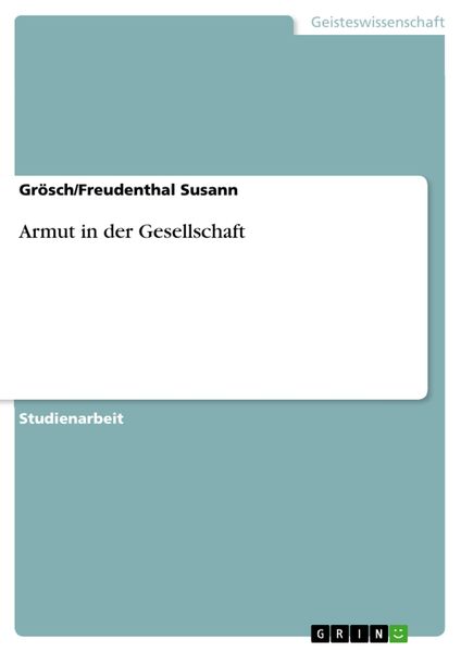 Produktbild: Armut in der Gesellschaft