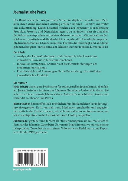 Journalistische Praxis: Innovationen planen und umsetzen