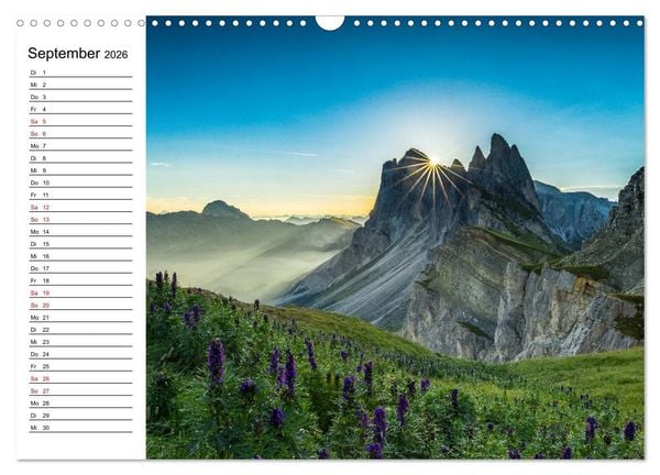 Produktbild: Atemberaubende Alpenwelt (Wandkalender 2026 DIN A3 quer), CALVENDO Monatskalender