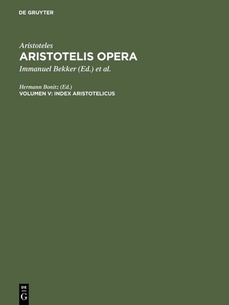 Produktbild: Index Aristotelicus