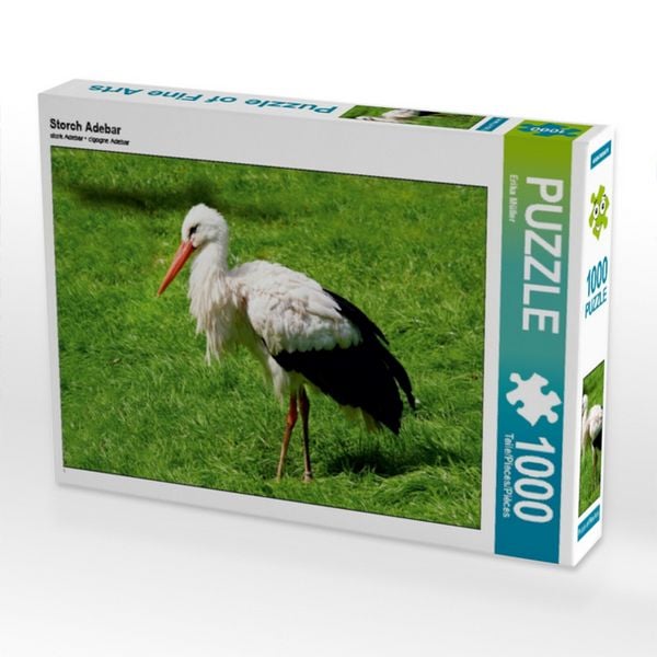 Produktbild: CALVENDO Puzzle Storch Adebar 1000 Teile Puzzle quer | 1000 Teile Lege-Gr&ouml;&szlig;e 64 &times; 48 cm Foto-Puzzle f&uuml;r gl&uuml;ckliche Stunden