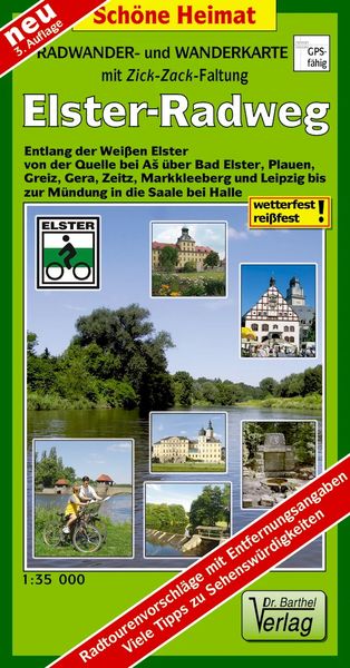 Produktbild: Radwander- und Wanderkarte Elsterradweg