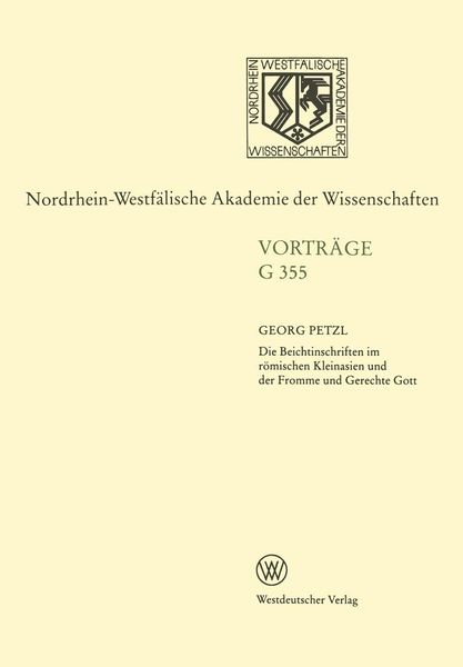 Produktbild: Die Beichtinschriften im r&ouml;mischen Kleinasien und der Fromme und Gerechte Gott