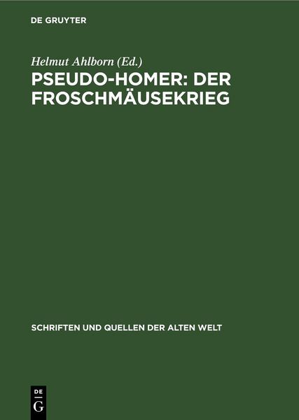 Produktbild: Pseudo-Homer: Der Froschm&auml;usekrieg