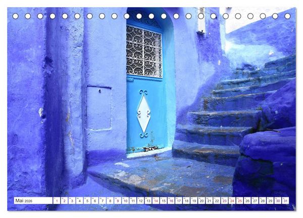 Produktbild: Chefchaouen - Blue Details (Tischkalender 2026 DIN A5 quer), CALVENDO Monatskalender