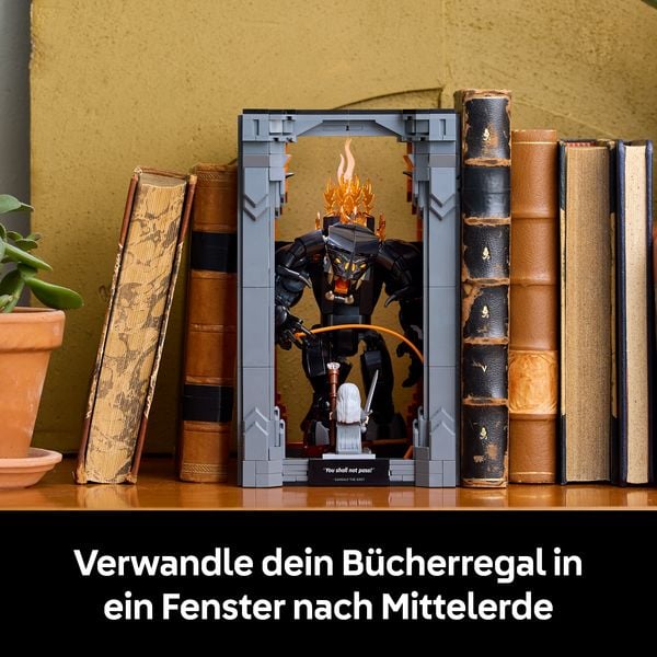 Produktbild: LEGO Icons 10367 Der Herr der Ringe: Balrog B&uuml;cherst&uuml;tze, Dekoration