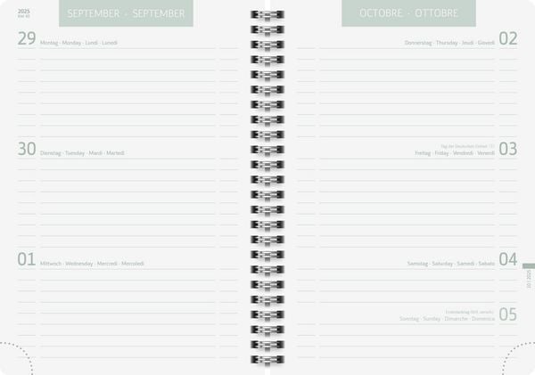 BRUNNEN Schülerkalender (2025/2026) "Bloom", 2 Seiten = 1 Woche, A5, 208 Seiten, PP-Umschlag, mehrfarbig