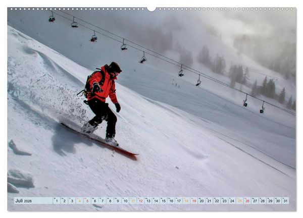 Produktbild: Snowboarden - ein St&uuml;ck Freiheit (Wandkalender 2026 DIN A2 quer), CALVENDO Monatskalender
