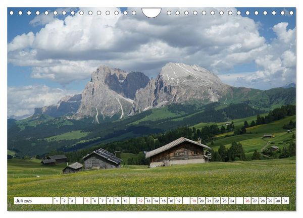 Produktbild: Seiser Alm Sommer (Wandkalender 2026 DIN A4 quer), CALVENDO Monatskalender