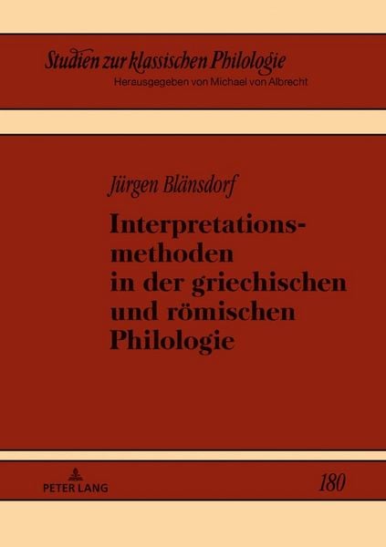 Produktbild: Interpretationsmethoden in der griechischen und r&ouml;mischen Philologie