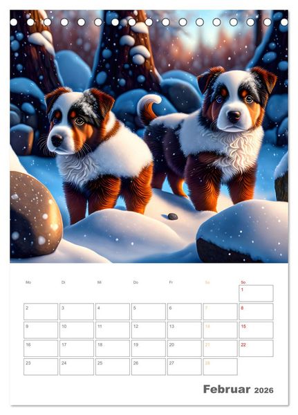 Produktbild: Liebenswerte Hunde und Katzen (Tischkalender 2026 DIN A5 hoch), CALVENDO Monatskalender