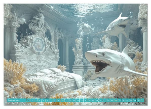 Produktbild: Traumhafte Illusionen - Imagin&auml;r und surreal (hochwertiger Premium Wandkalender 2026 DIN A2 quer), Kunstdruck in Hochglanz