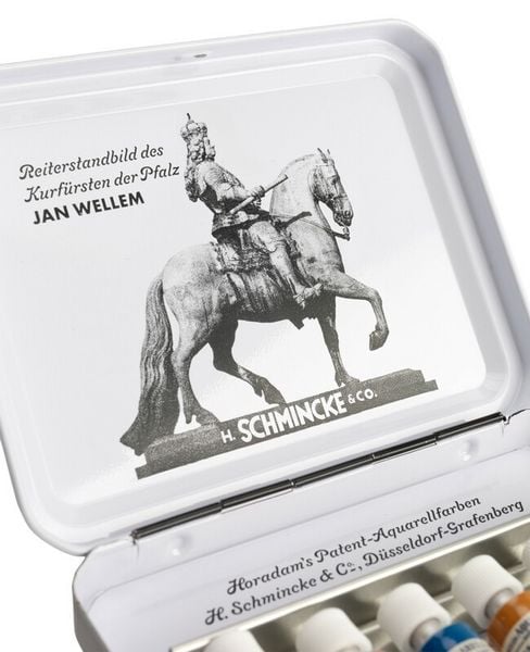 Produktbild: Schmicke HORADAM&reg; Aquarell Metallkasten, Reisekasten Jan Wellem, 6 x 5ml Retro II