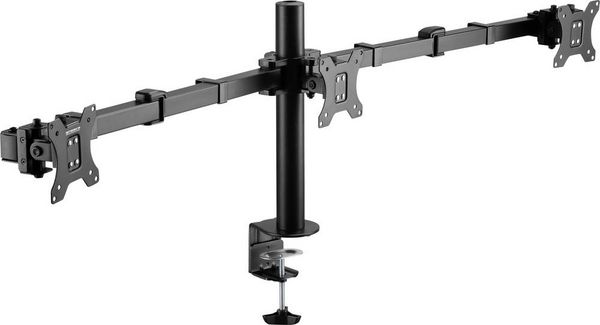 Produktbild: SpeaKa Professional Monitorhalterung SP-MM-230 3 Display(s) 43,2 cm (17") - 68,6 cm (27") Schwarz H&ouml;henverstellbar, Neigbar, Schwenkbar, Drehbar