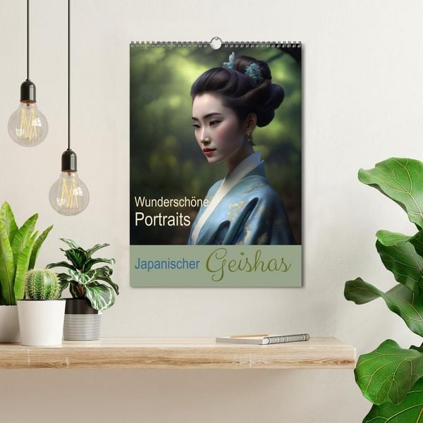 Produktbild: Wundersch&ouml;ne Portraits Japanischer Geishas (Wandkalender 2026 DIN A3 hoch), CALVENDO Monatskalender