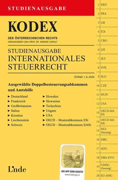 Produktbild: KODEX Studienausgabe Internationales Steuerrecht