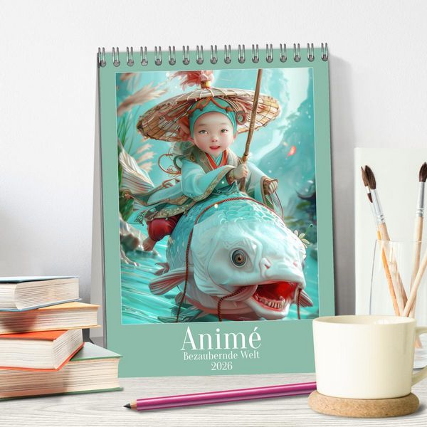 Produktbild: Anim&eacute; - Bezaubernde Welt (Tischkalender 2026 DIN A5 hoch), CALVENDO Monatskalender