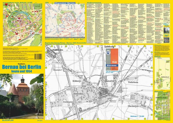 Produktbild: Stadtplan Bernau bei Berlin - heute und 1954