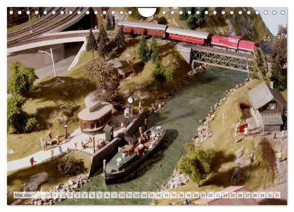 Produktbild: Retrobahnen en miniature (Wandkalender 2026 DIN A4 quer), CALVENDO Monatskalender