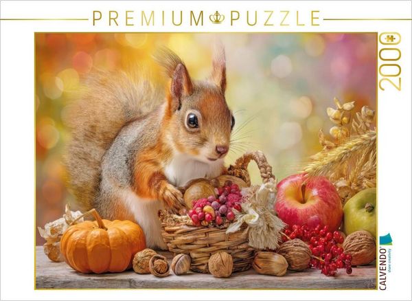CALVENDO Puzzle Eichhörnchenliebe | 2000 Teile Lege-Größe 90x67cm Foto-Puzzle für glückliche Stunden