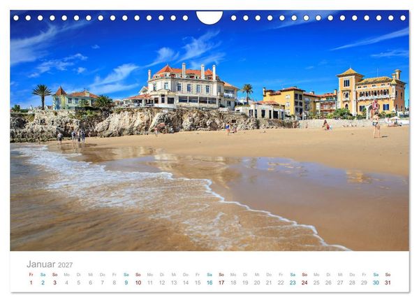 Produktbild: CASCAIS - die sch&ouml;nsten Badeorte Lissabons (Wandkalender 2027 DIN A4 quer), CALVENDO Monatskalender